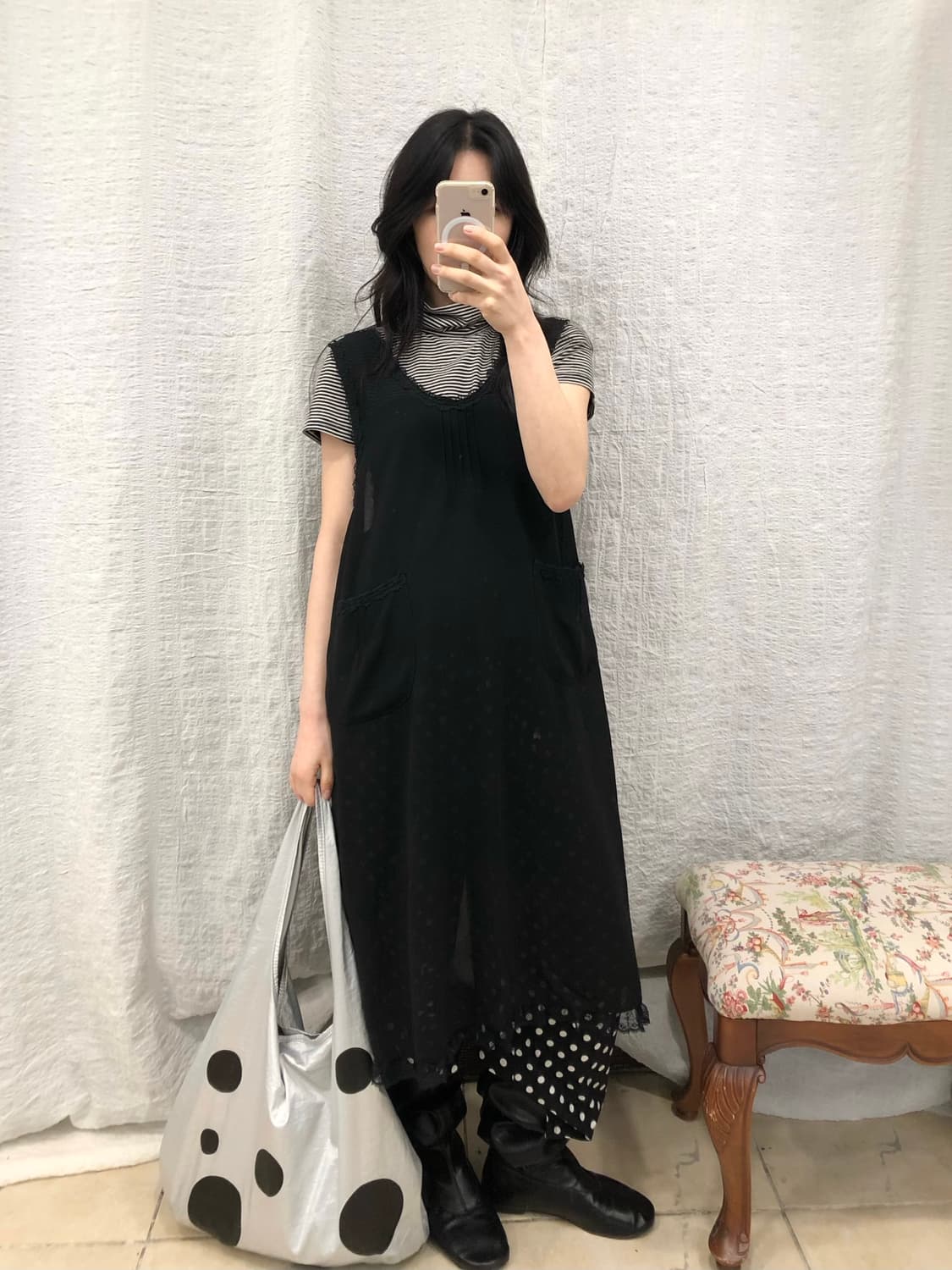 Sheer overlay one-piece 상품이미지4