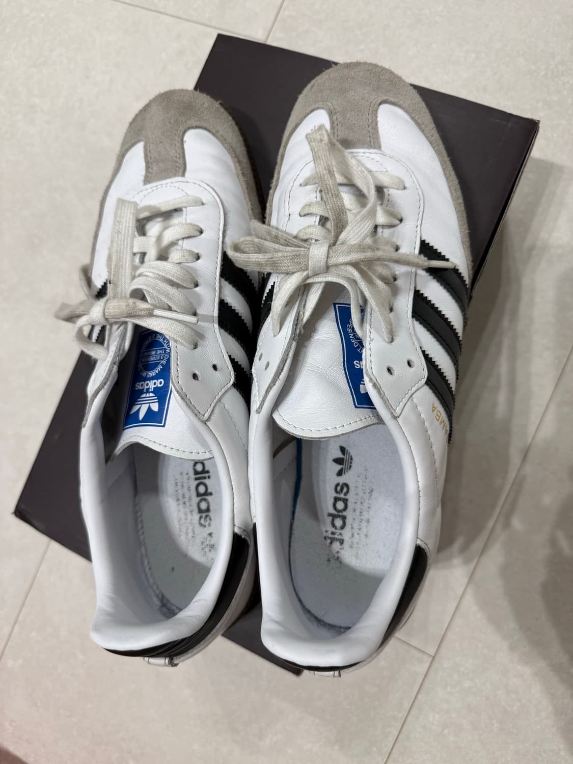 아디다스 삼바 OG 클라우드 화이트 295사이즈 판매합니다 상품이미지2