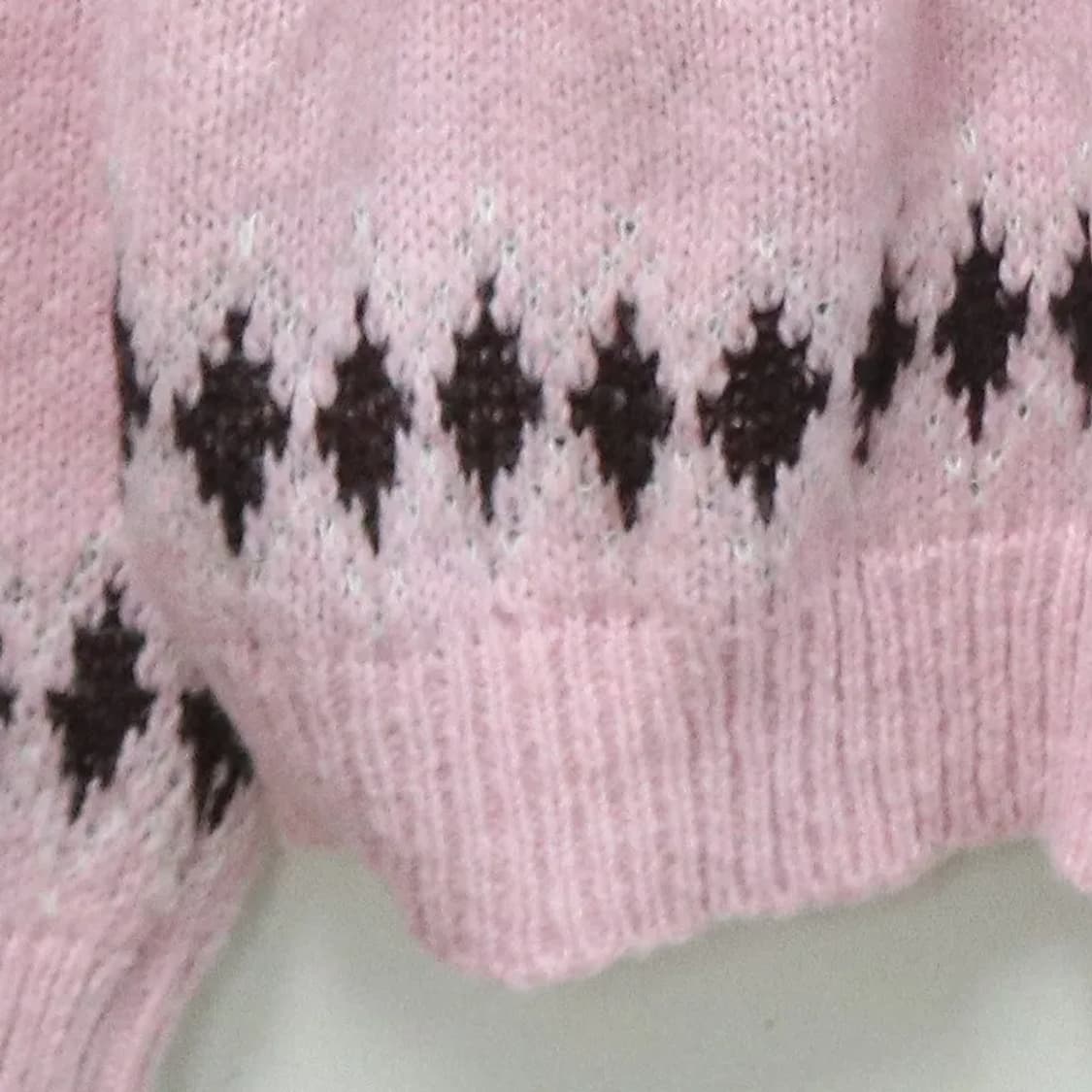 히메갸루 핑크 눈꽃 패턴 니트 61315 상품이미지7