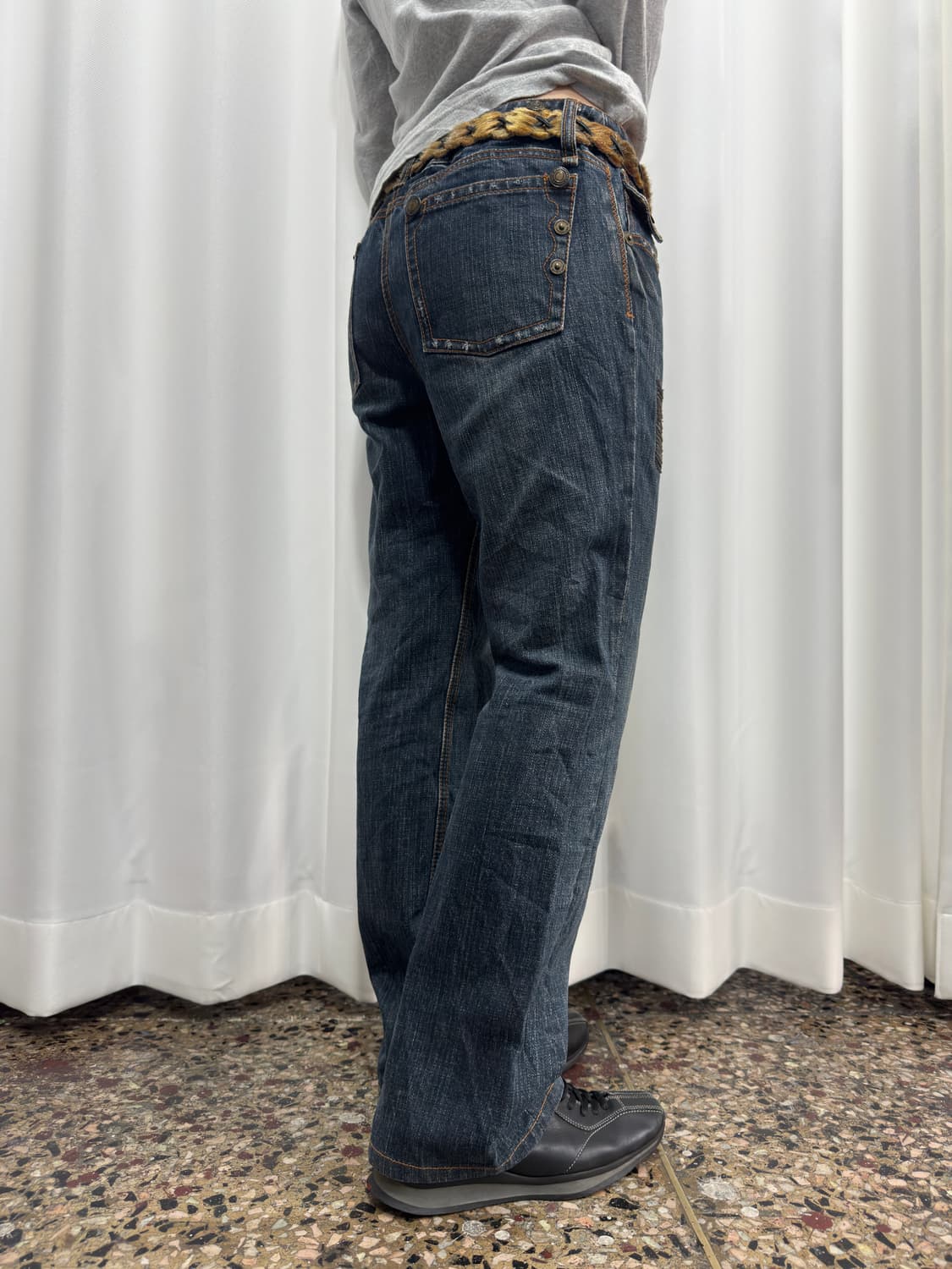 fur eyelet belt  상품이미지5