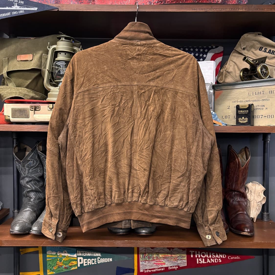 90s 크리스티안 베그 리얼레더 스웨이드 블루종 자켓 N555 상품이미지2