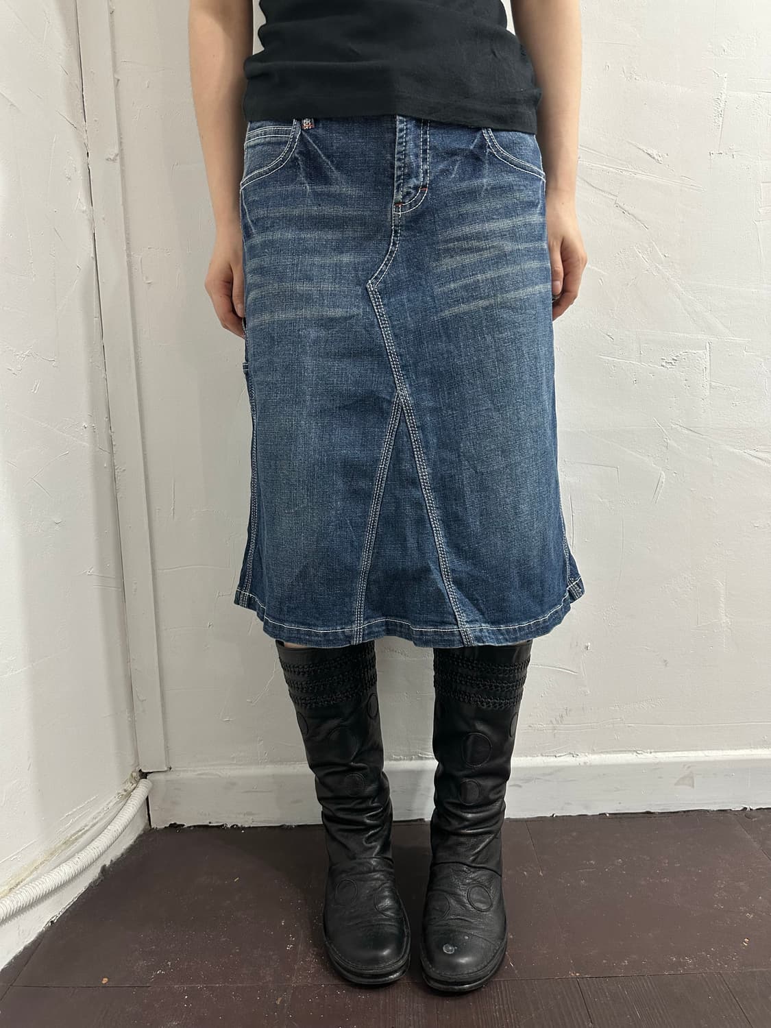denim midi skirt 상품이미지2