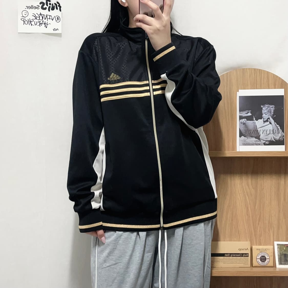 [정품] 아디다스 블랙 골드삼선 져지 [ 100 ] 상품이미지3