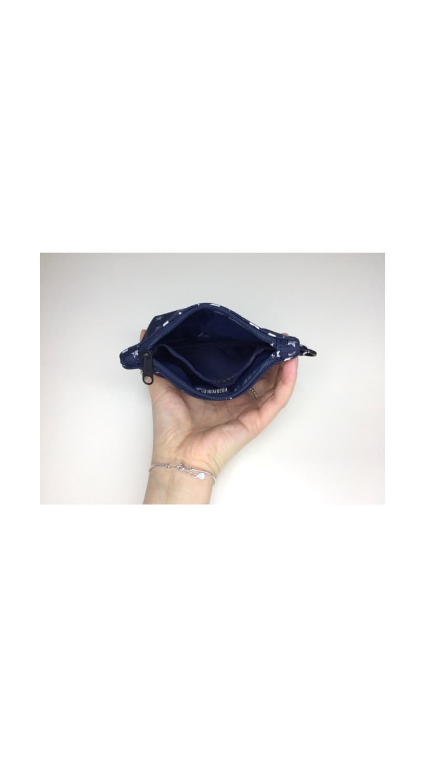 porter 포터 네이비 실버 별 무늬 지갑 파우치 상품이미지5