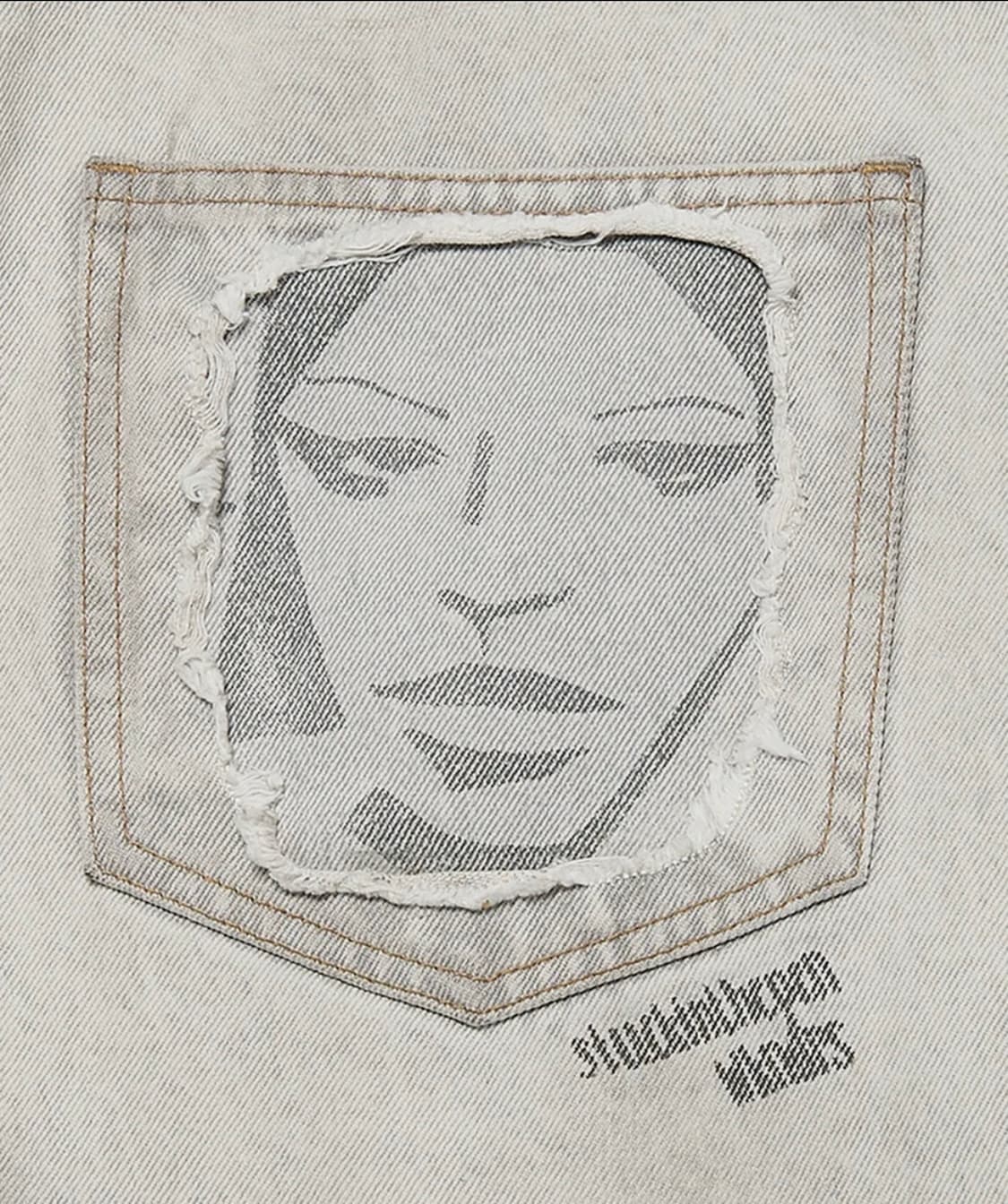 위캔더스 face denim pants (grey) 상품이미지4