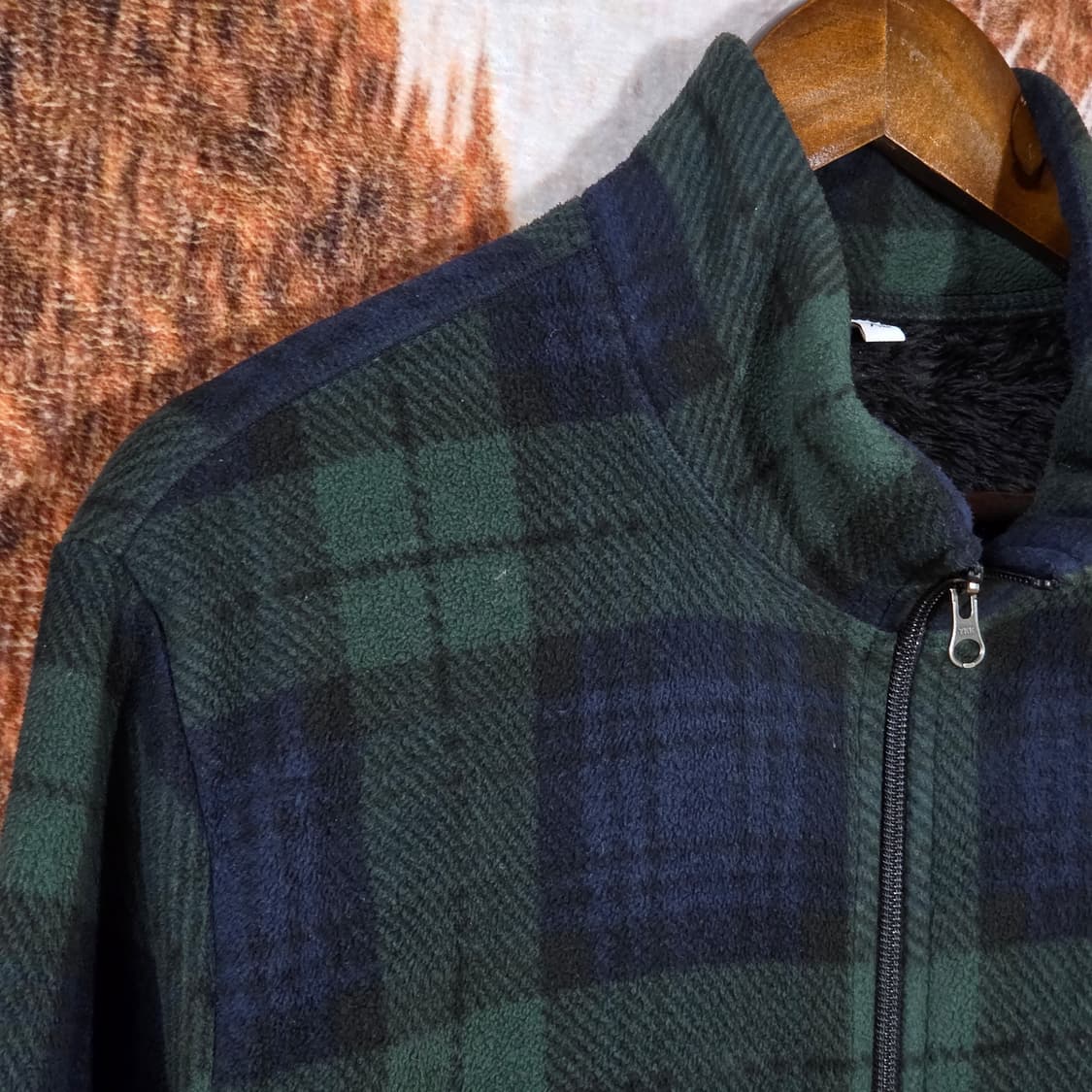 그린 타탄체크 후리스 플리스 자켓 상품이미지2