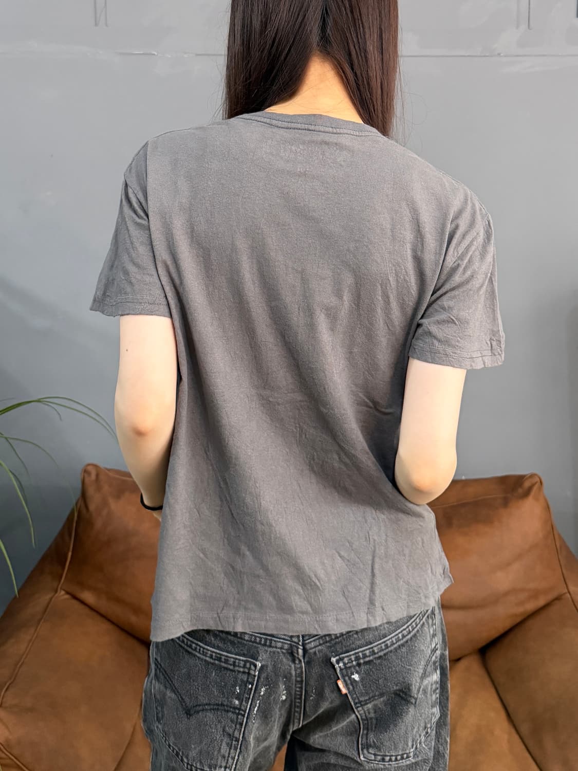 00’s 빈티지 에어로스미스 차콜 밴드 프린팅 반팔티 상품이미지4
