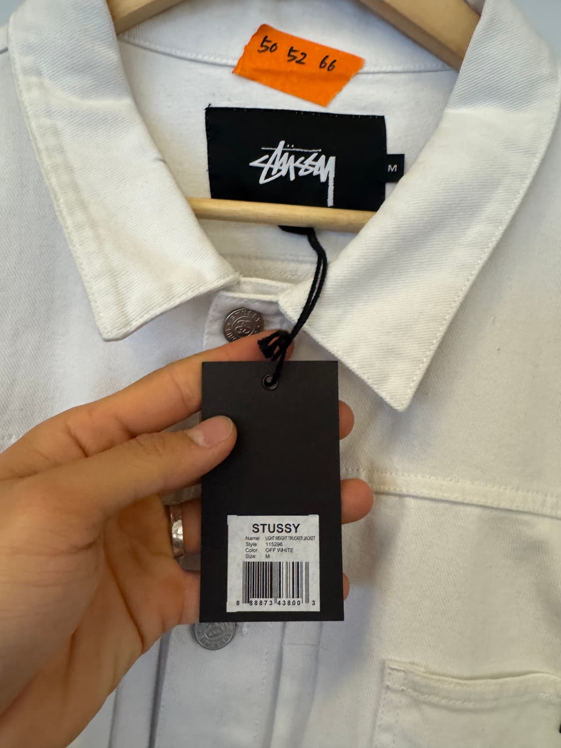 STUSSY Trucker Jacket Off White  상품이미지5