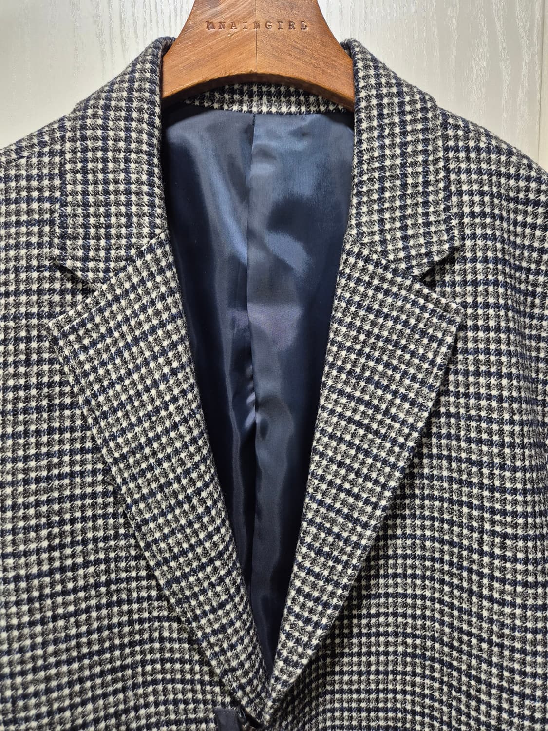 송지오. 체크 롱코트 상품이미지3