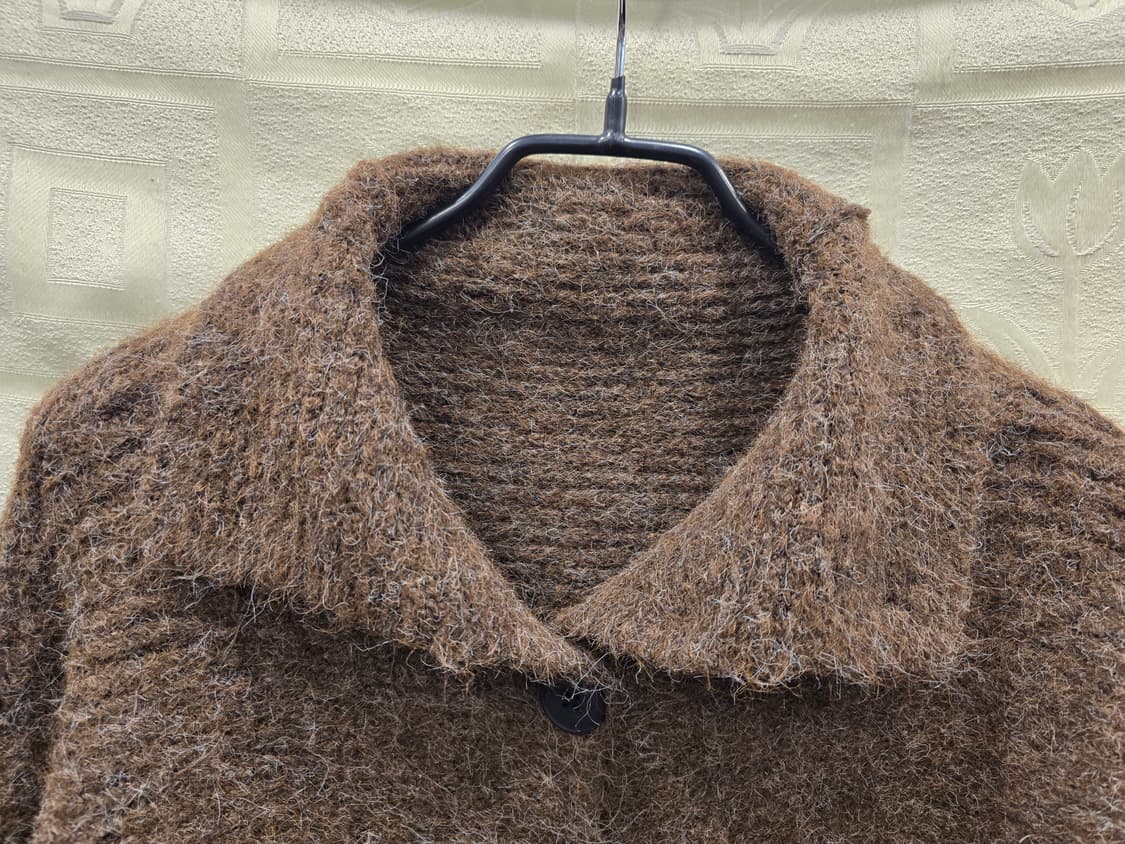 새상품 ) 밸리걸 하이넥 버튼 니트 크롭 가디건 겸 자켓 55~66 상품이미지4