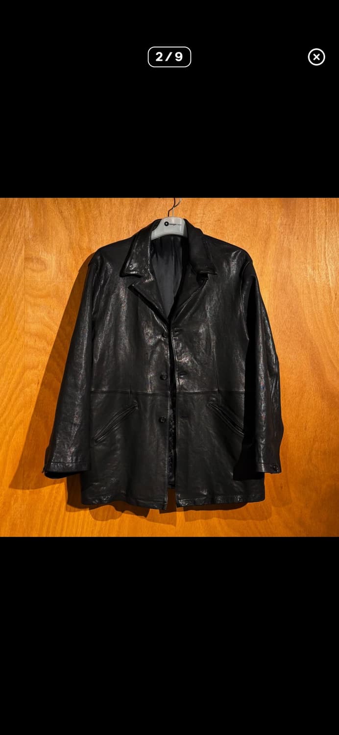 유스 워시드 레더 자켓 M 상품이미지2