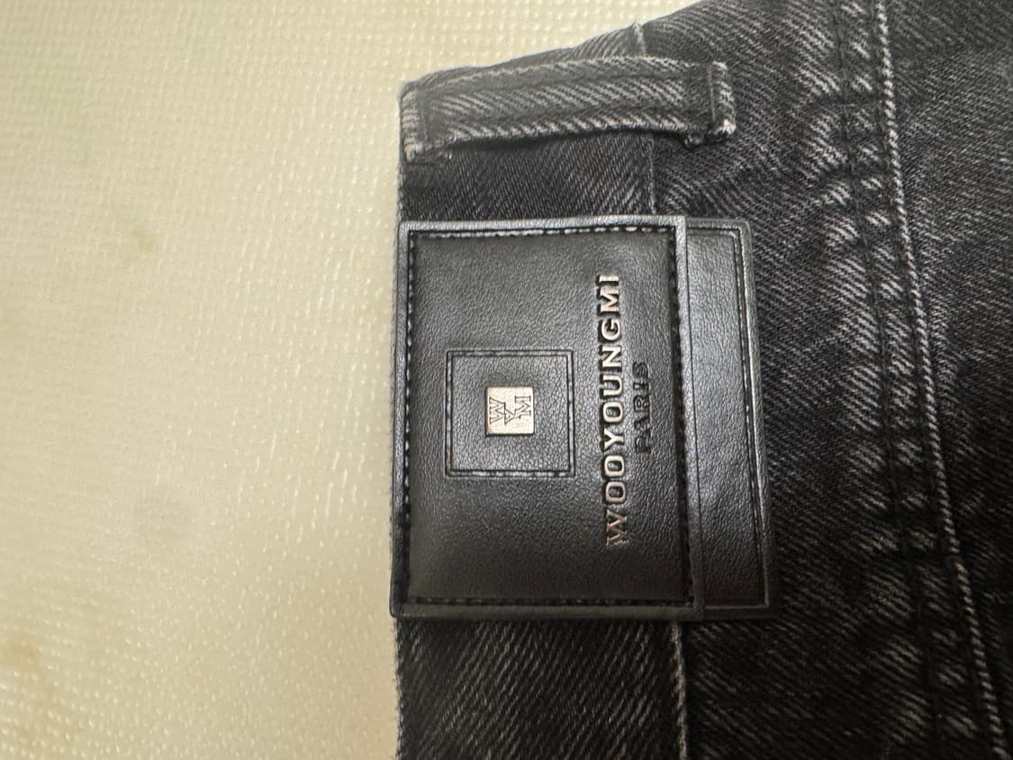 우영미 블랙 와이드 데님 카고 팬츠 (46) 상품이미지6