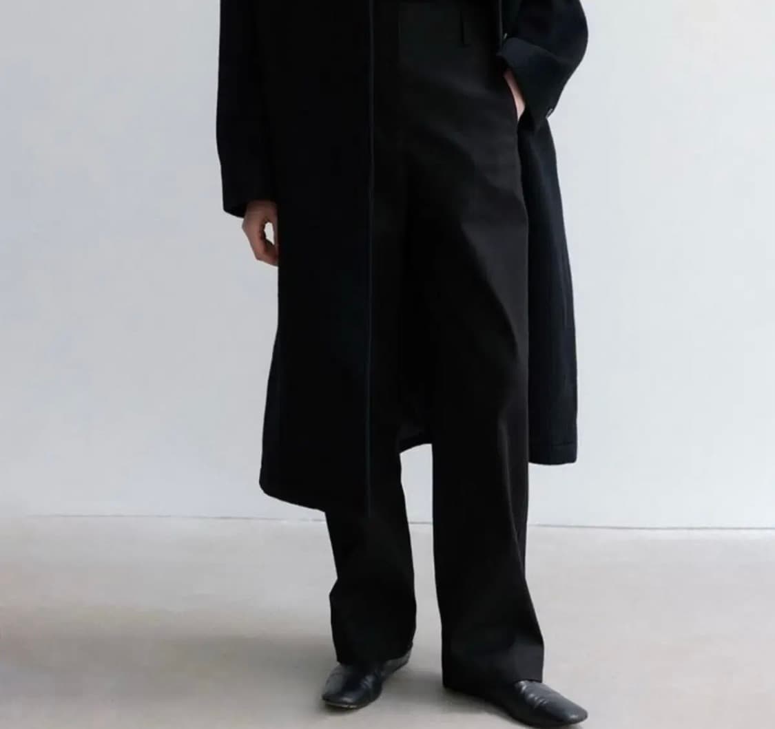 LFM 와이드 레그 코튼 팬츠 블랙 상품이미지4
