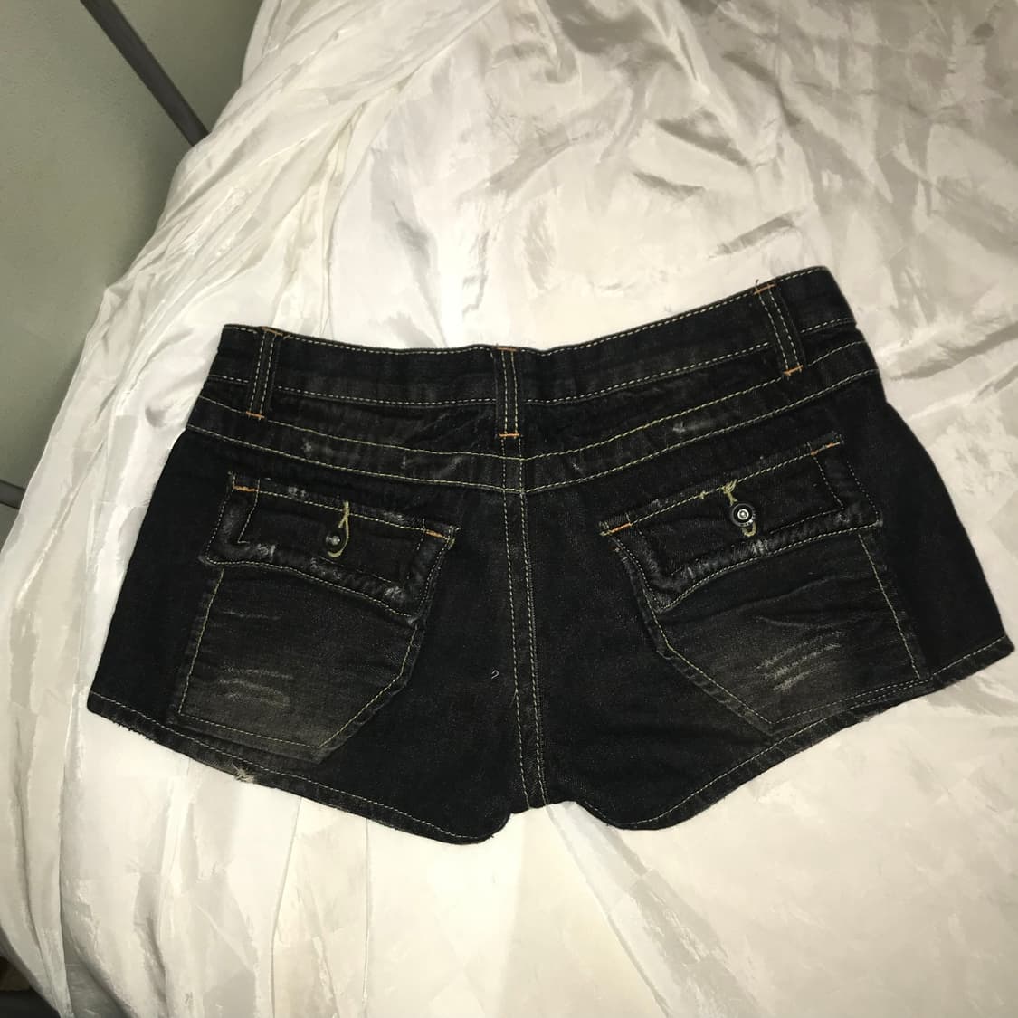 Vintage 빈티지 흑청 로우 핫팬츠 상품이미지3