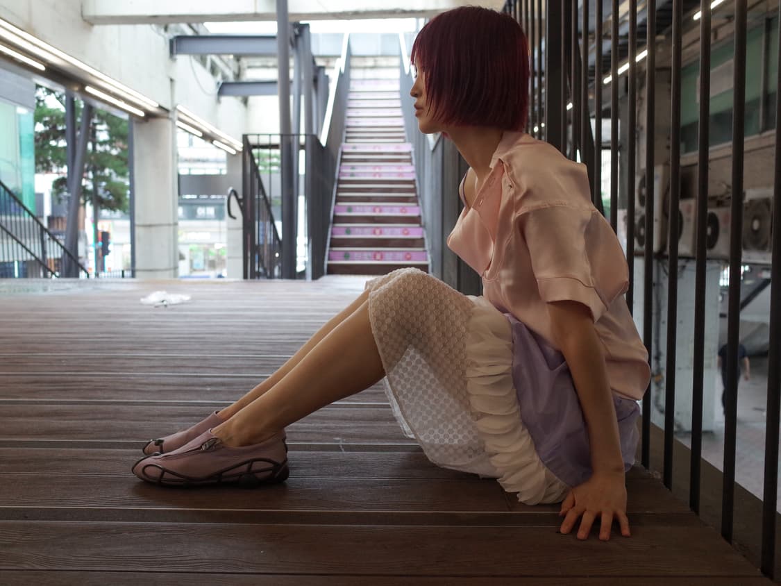 하우스므세 OFF-SHOULDER BLOUSE pink 상품이미지2