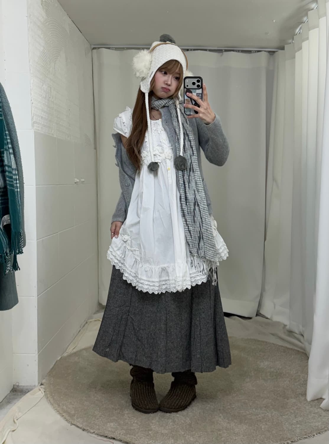 민트 코트 니혼진 하구미 원피스 코디세트 상품이미지4