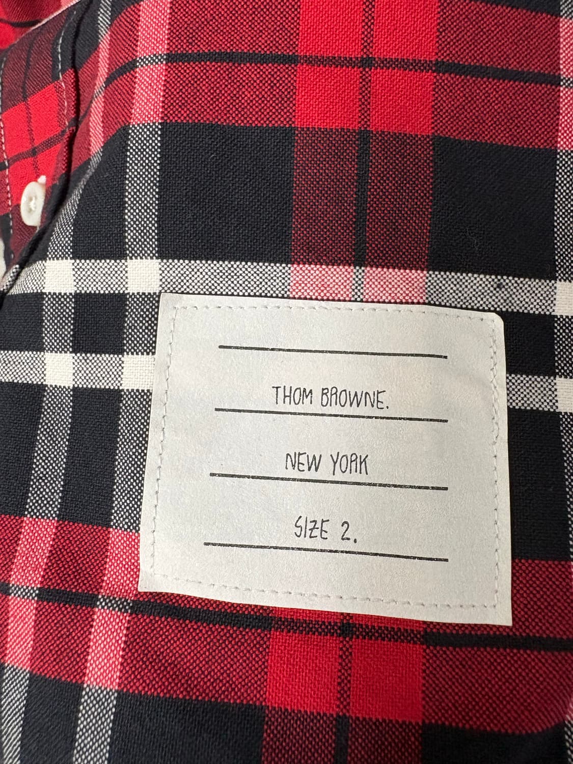 Thom Browne 레드 체크 셔츠 상품이미지3