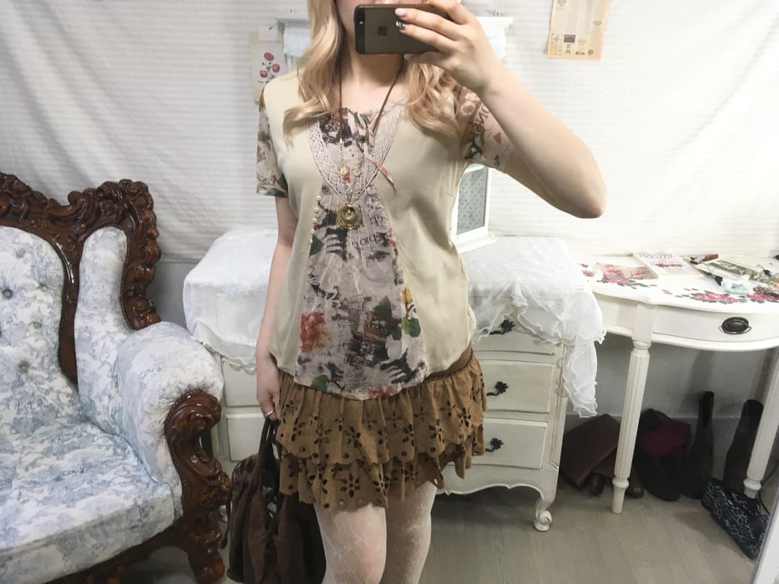 빈티지 보헤미안 아카이브 핀턱 블라우스 상품이미지2