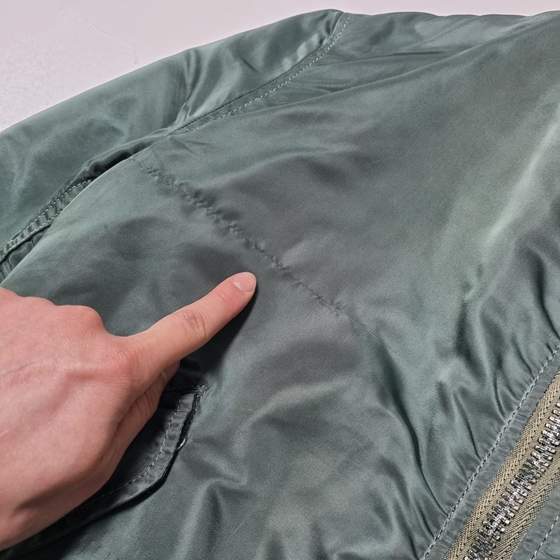 90S 알파인더스트리 MA-1 올리브 그린 - M  상품이미지5