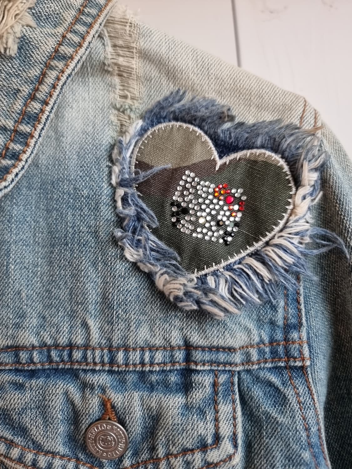 걸즈매직 헬로키티 한정 콜라보 빈티지 데님자켓 상품이미지2