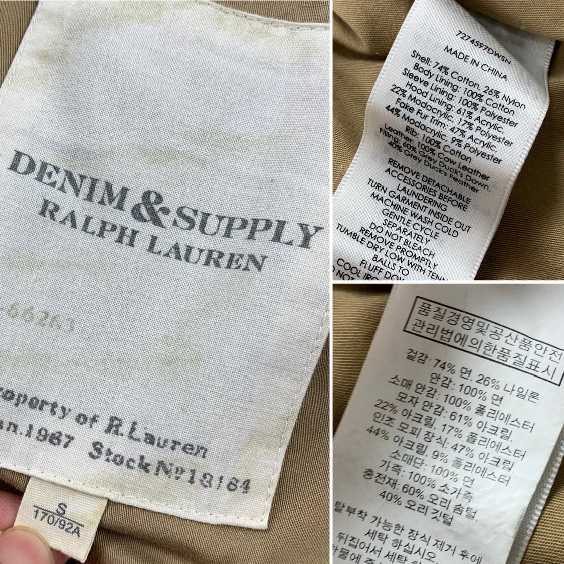 폴로 데님앤서플라이 나바호 패턴 n3b 야상 다운 패딩 상품이미지7