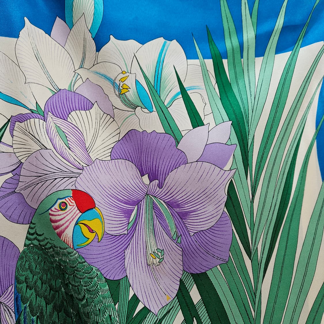 구찌 앵무새 실크스카프 상품이미지4