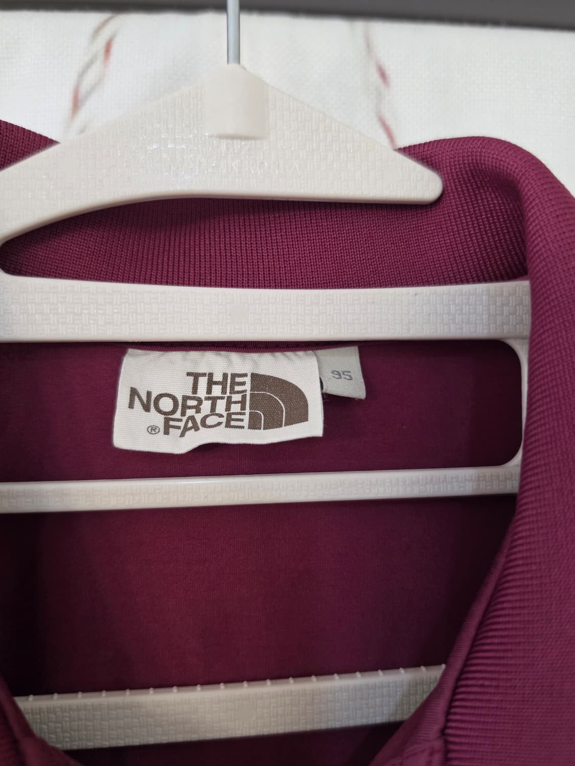 95)노스페이스 화이트라벨 카라 반팔티 버건디 상품이미지3