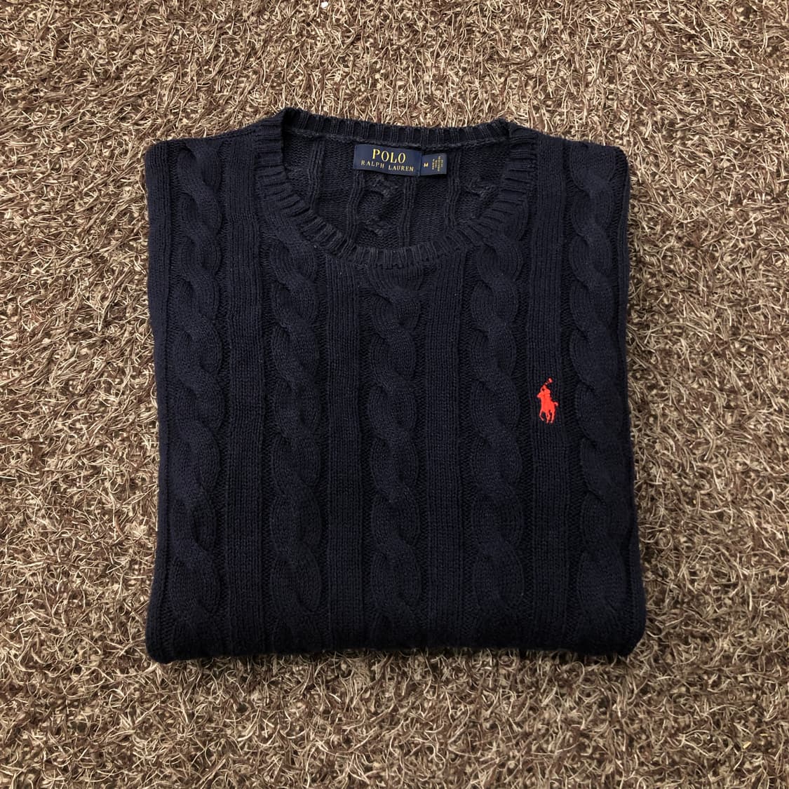 폴로 랄프로렌 네이비 케이블 니트 상품이미지1