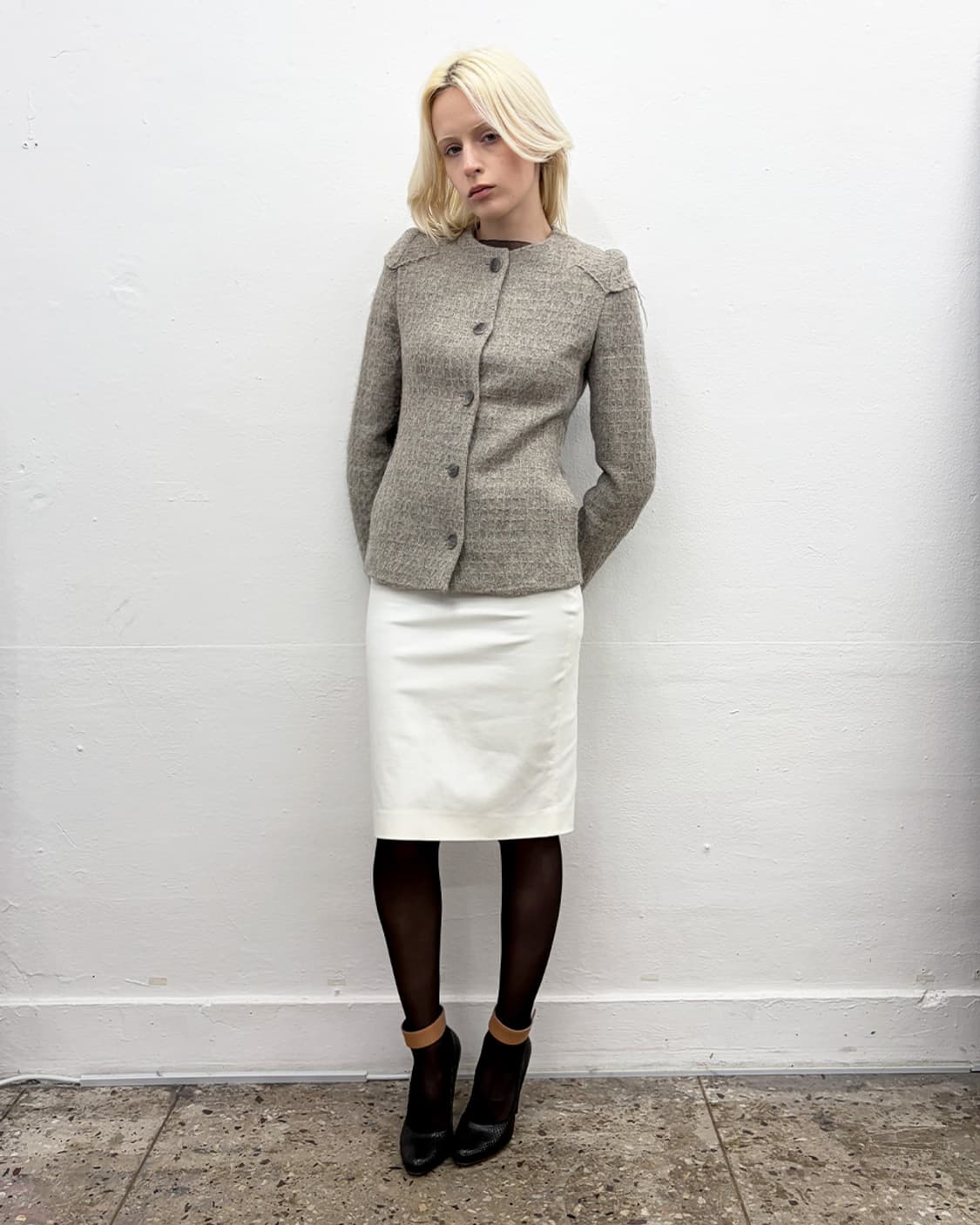 베로니크 브랑퀸호 2002F/W 퍼프 숄더 알파카 자켓 상품이미지9