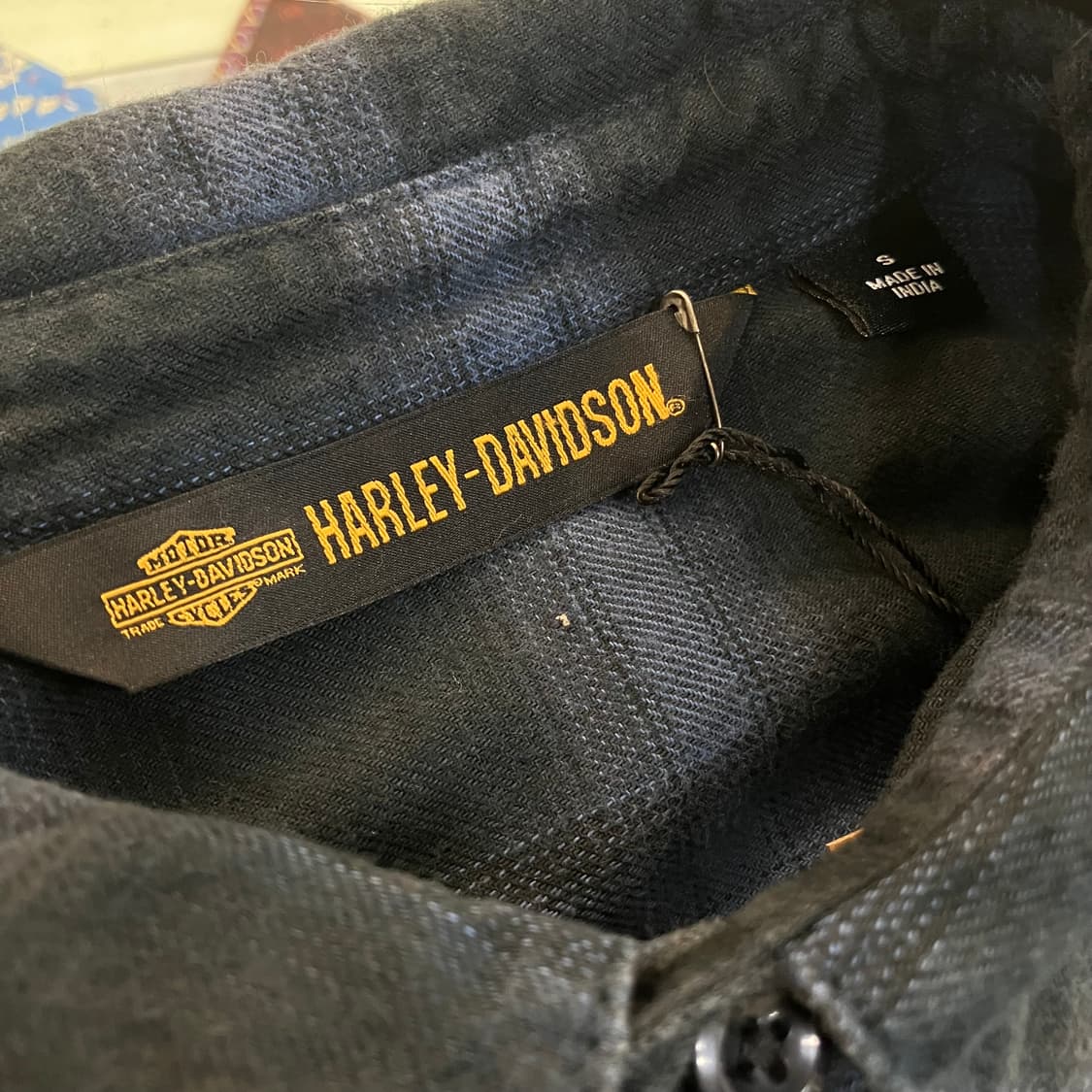 할리데이비슨 체크 플란넬 셔츠 S 상품이미지2