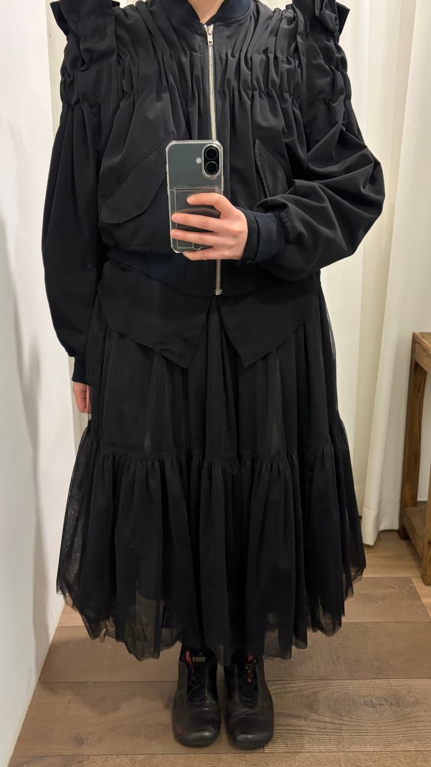 Layer Shirring Volume Tulle Skirt 상품이미지8