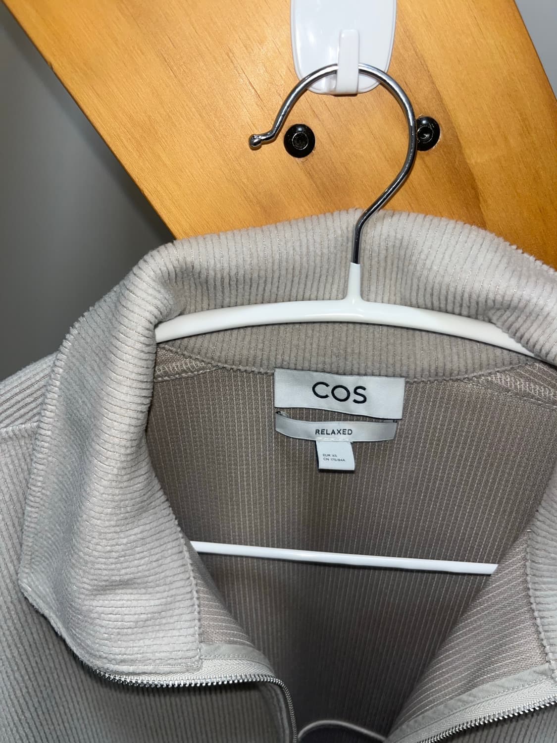 COS 릴랙스드 핏 립 하프집업 스웻셔츠  상품이미지2