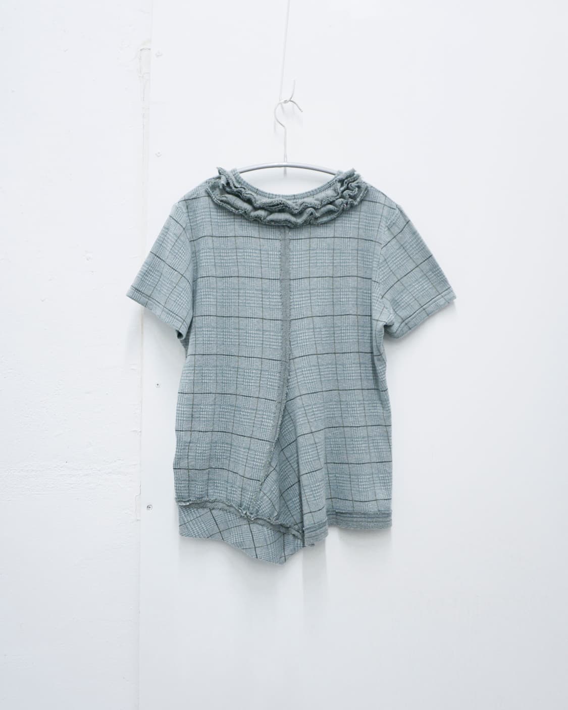 Y’S asymmetrical check short sleeve top  상품이미지1