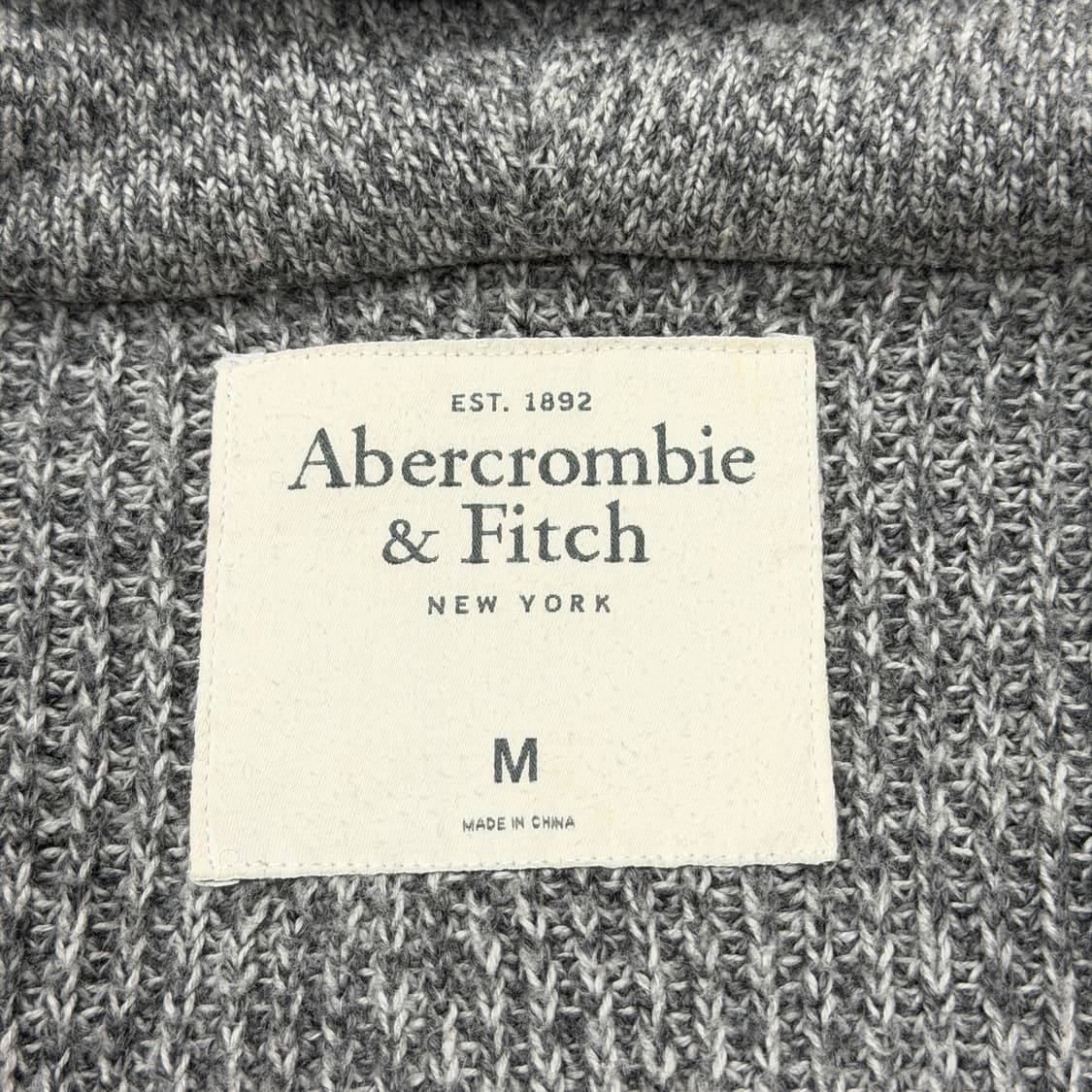 아베크롬비 빈티지 Y2K 헤비 니트 후드집업 자켓 그레이 M 상품이미지4