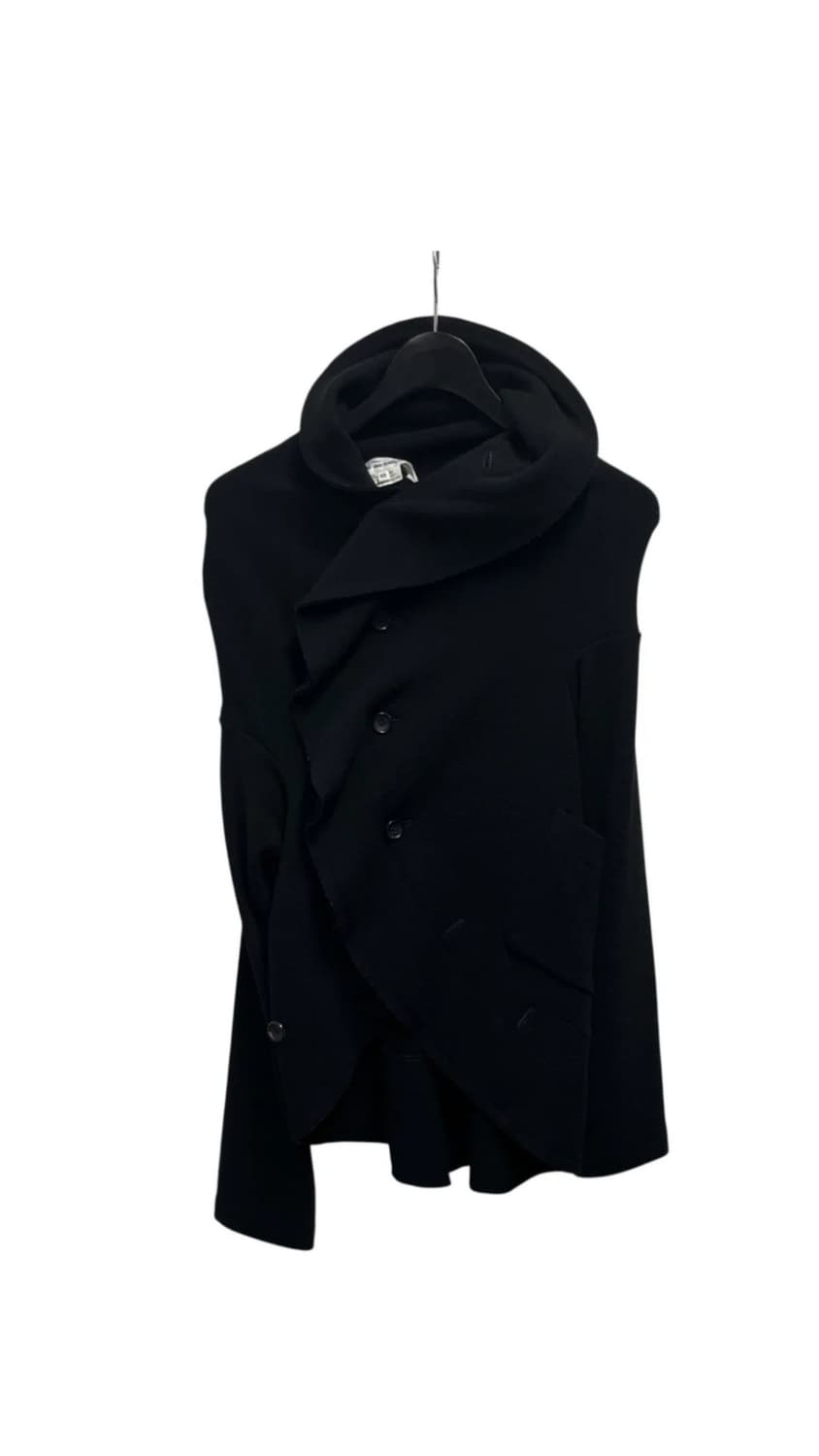 comme des garcons 비대칭 드레이프 가디건 블랙 상품이미지4