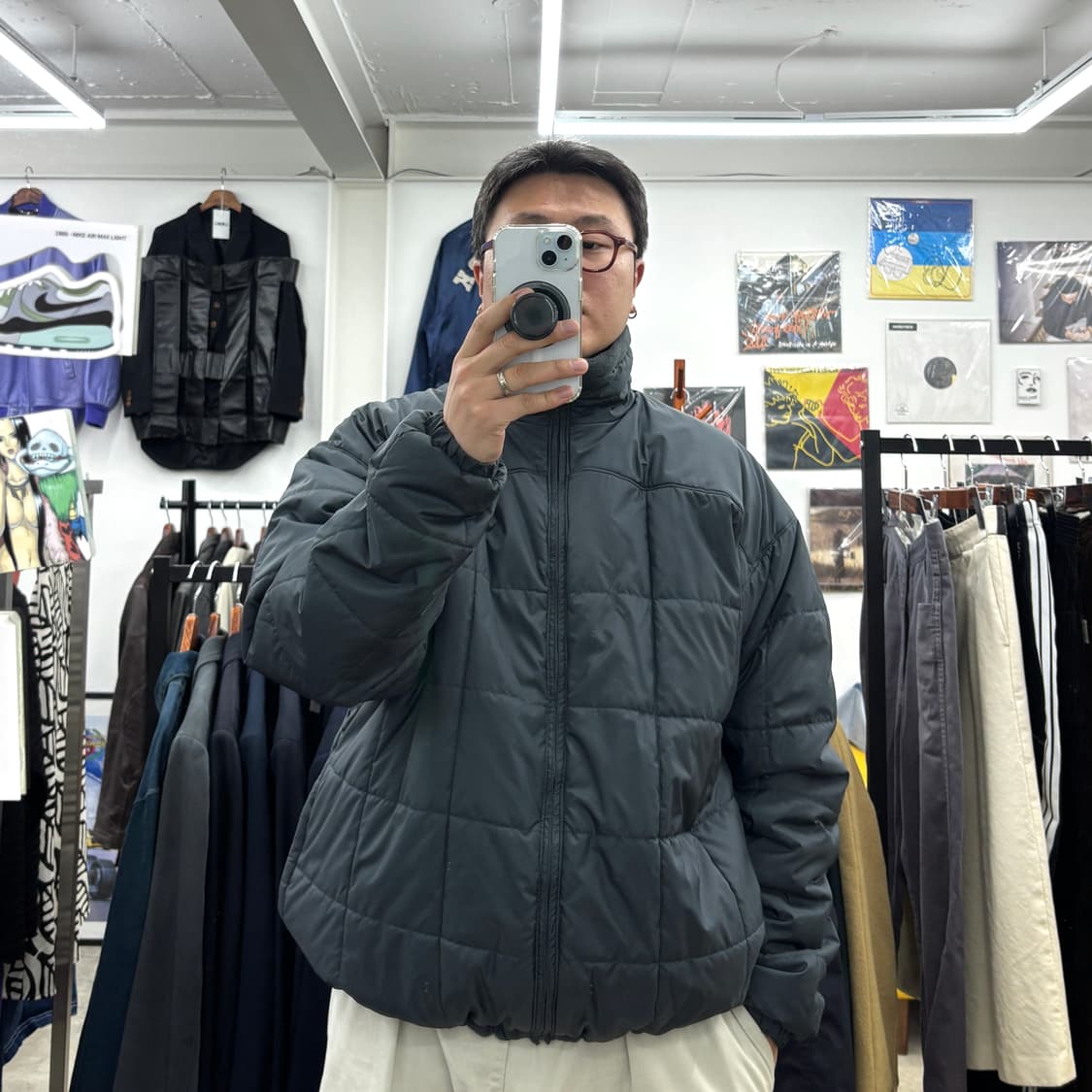 2002 컬럼비아 센터 로고 퀼티드 자켓 상품이미지2