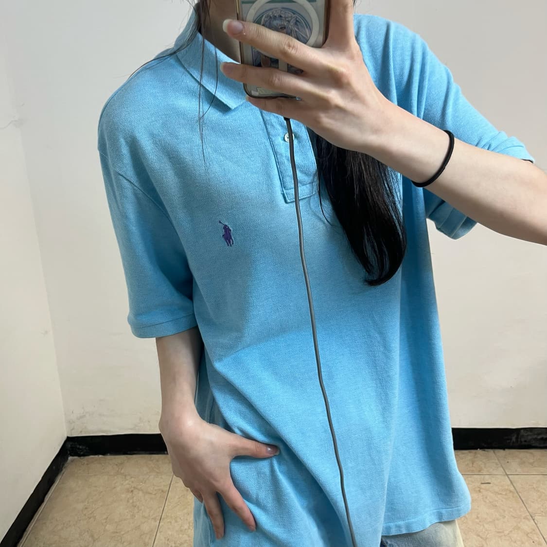 Polo sky blue collar t-shirt 상품이미지3