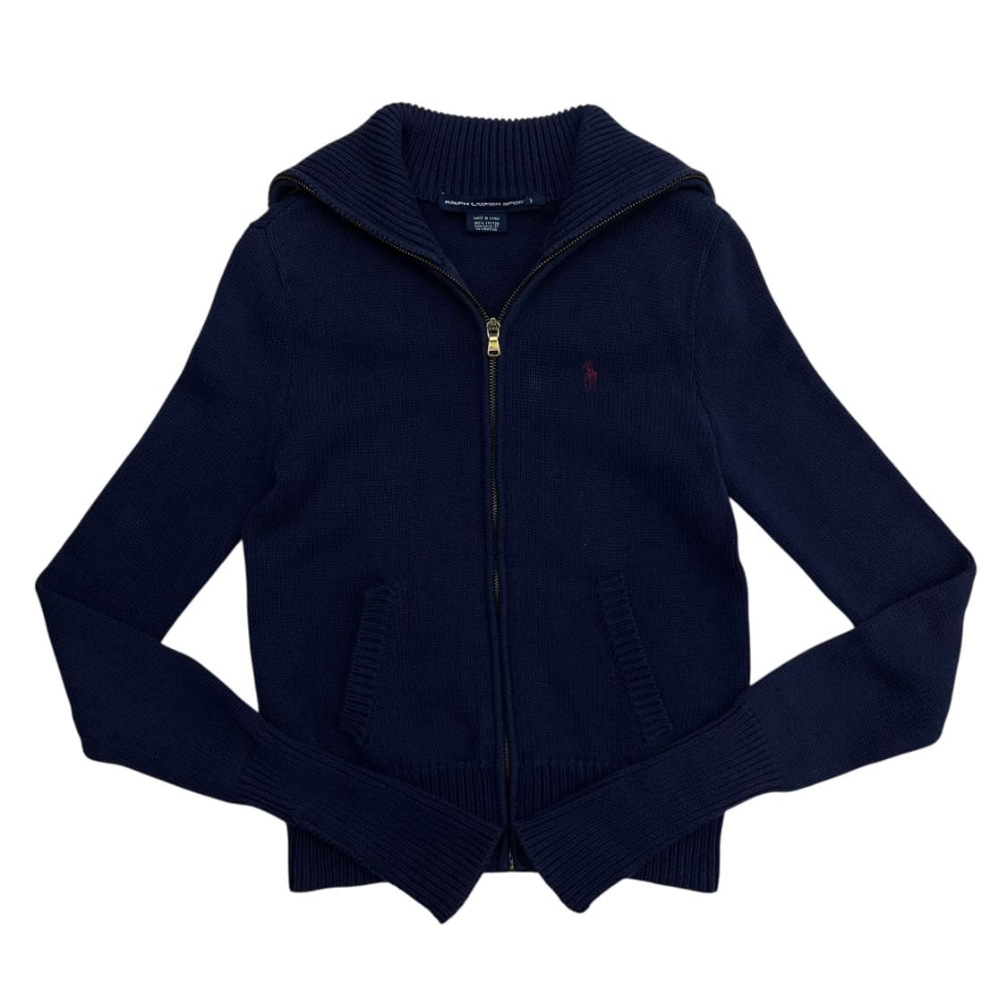 폴로 랄프로렌 세일러 네이비 니트 카라집업 S 상품이미지2