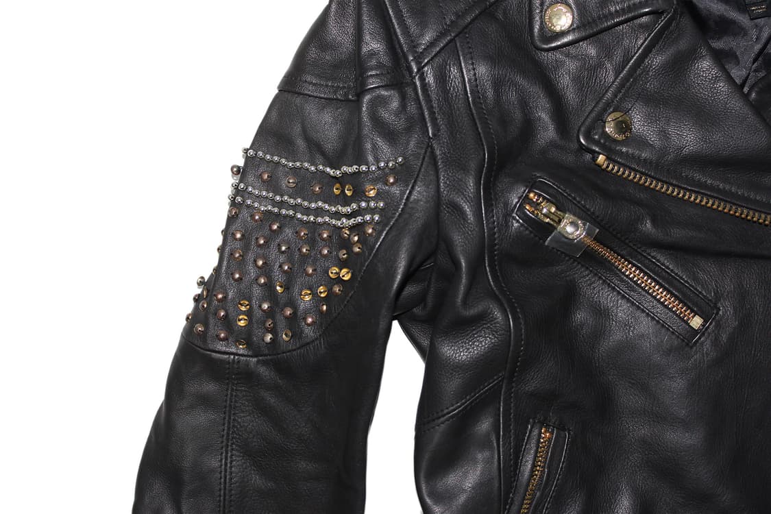 Juicy Couture 쥬시꾸뛰르 스터드 램스킨 레더 바이커자켓 상품이미지4