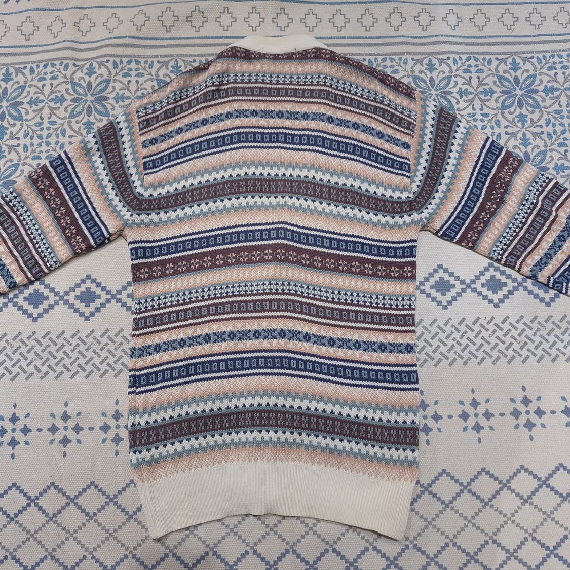 BRENNTANO CASUAL  에스닉 패턴 브이넥 니트 가디건 L 상품이미지9