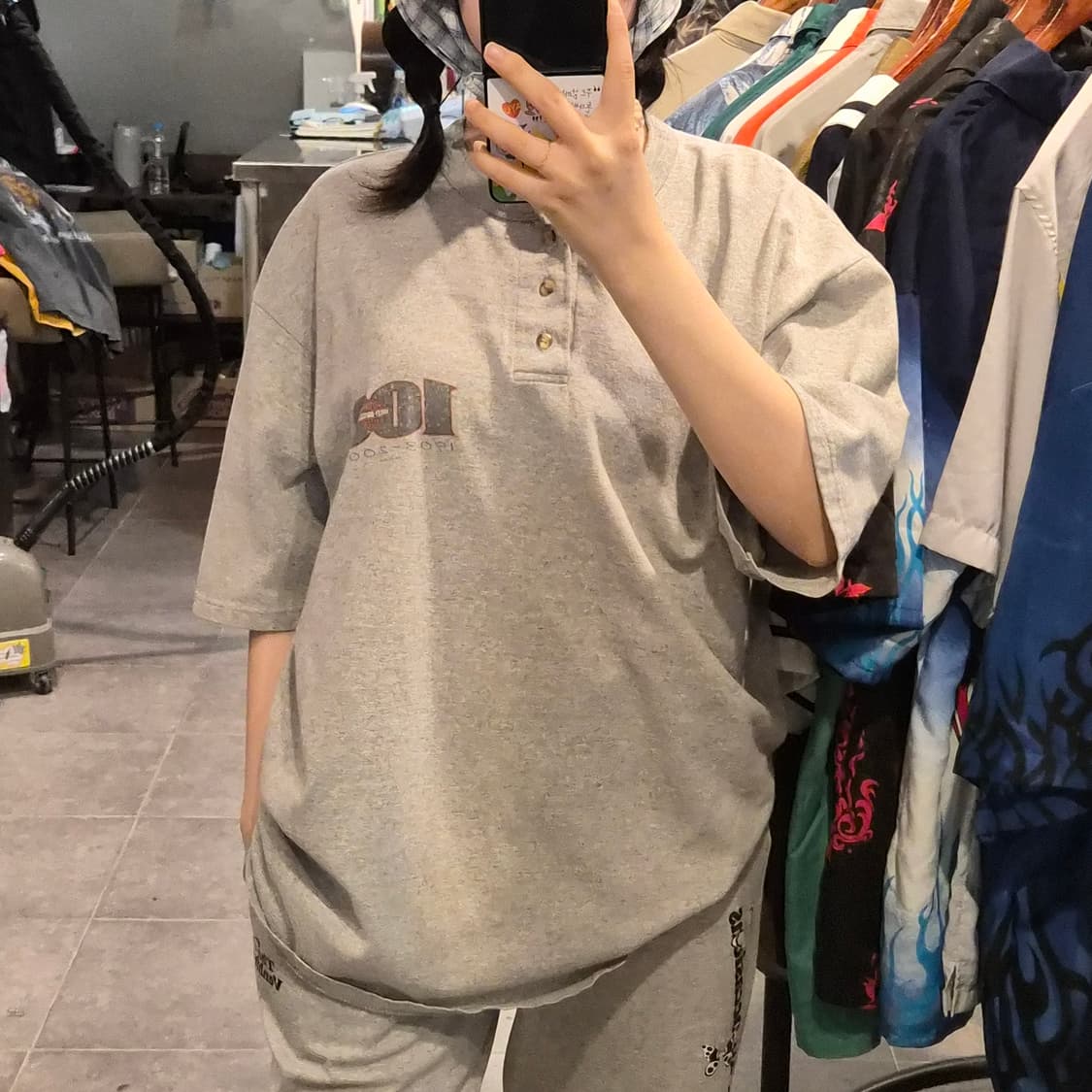 [NO.9] 할리 데이비슨 100주년 반팔 티셔츠 그레이 상품이미지2