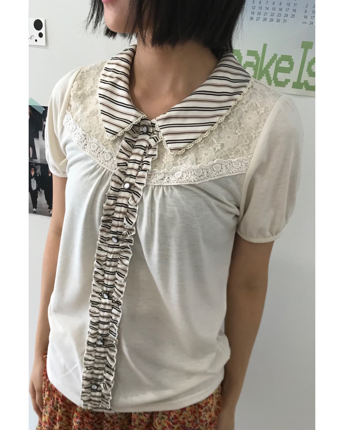 Axes femme frill blouse 상품이미지5