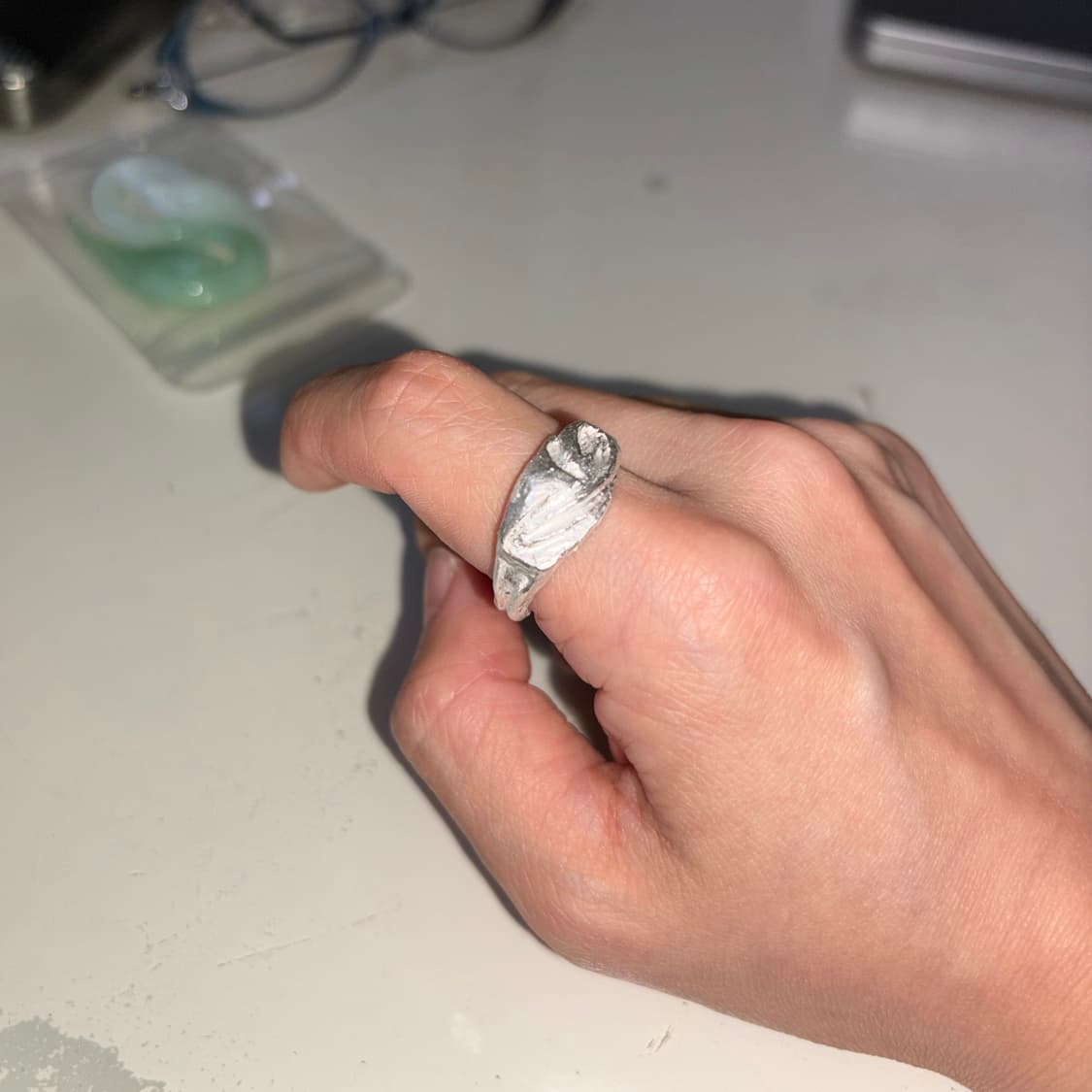 실버 볼드 아프리칸 심볼 반지 상품이미지2