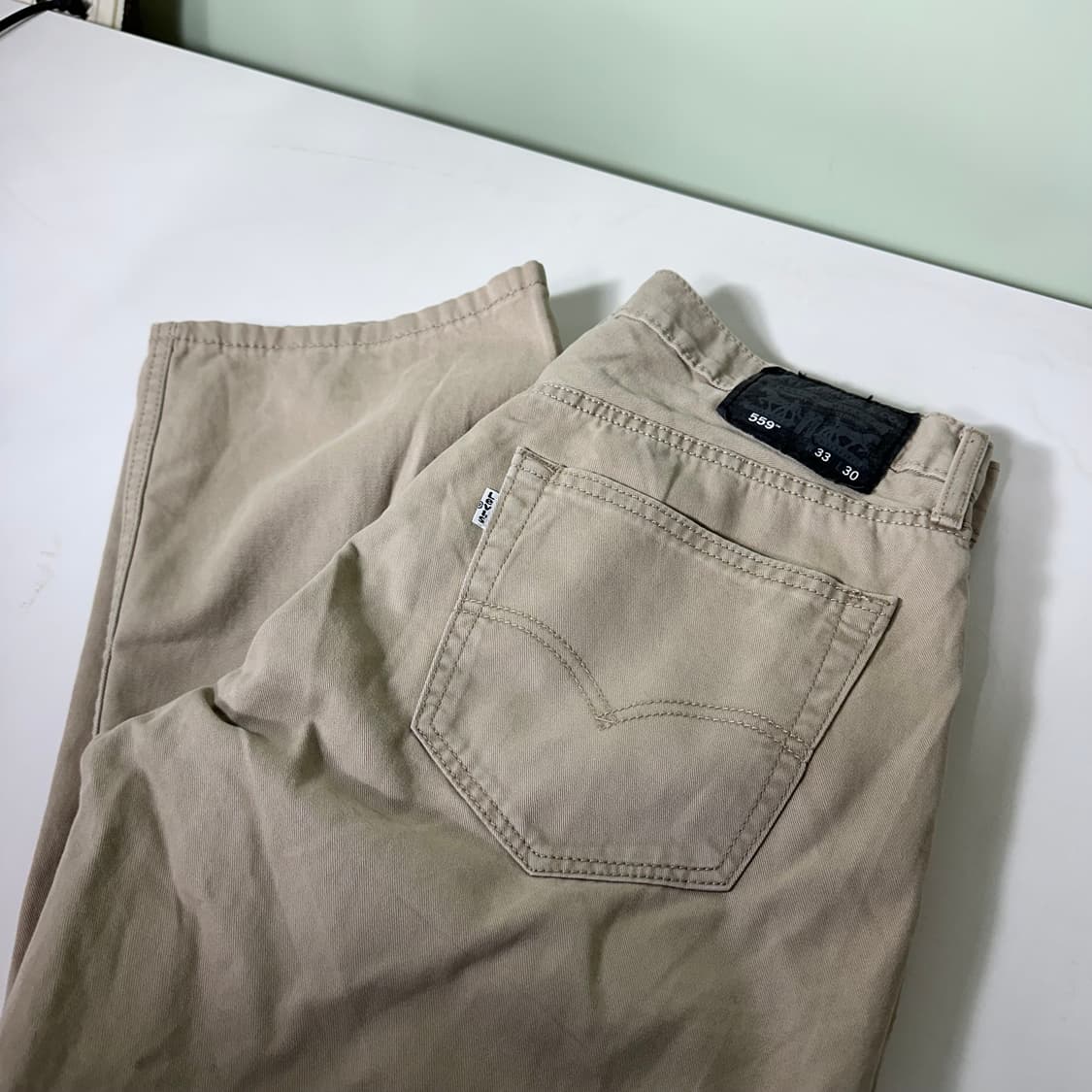 M-L 리바이스559 레귤러 스트레이트핏 솔리드베이지 데님팬츠 상품이미지1