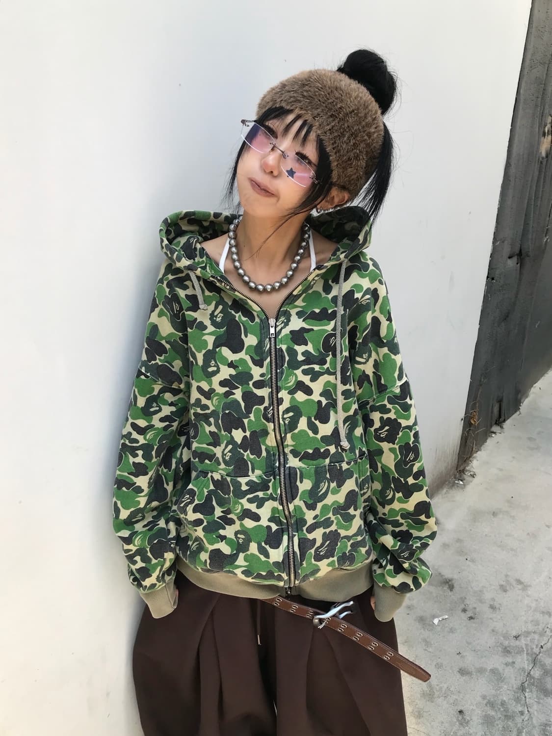 Bape Camouflage Two-Way Hood Zip-Up 상품이미지4