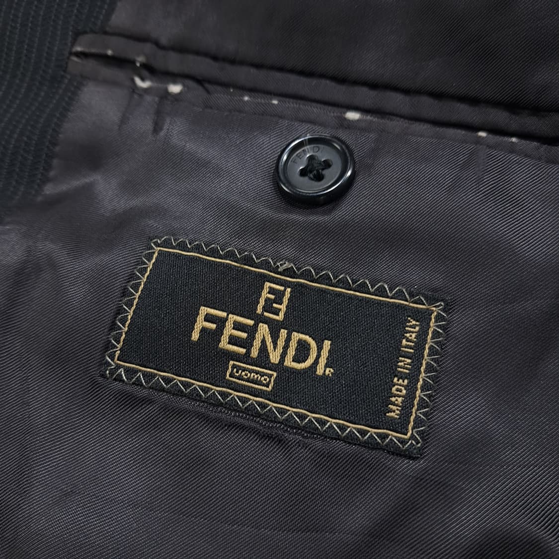 CL483 M 펜디 90s 이태리판 울 네이비 블레이저 자켓 상품이미지7