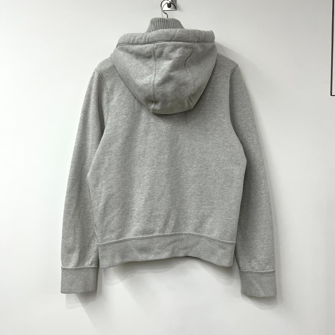 아베크롬비 자수로고 버튼업 멜란지그레이 후드집업 상품이미지3