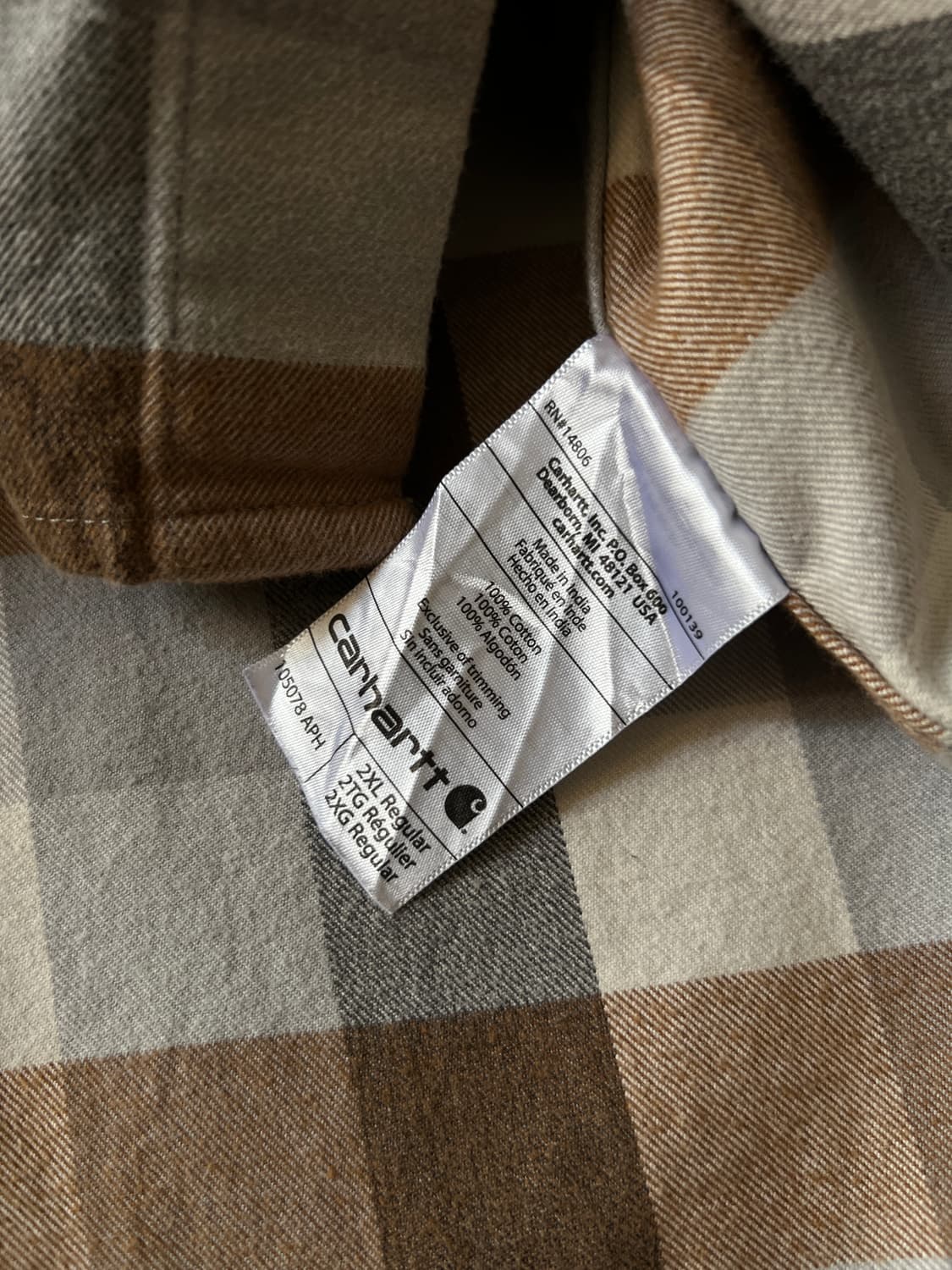 [2XL]칼하트 USA 2포켓 버팔로 체크 플란넬 워크 셔츠 상품이미지6