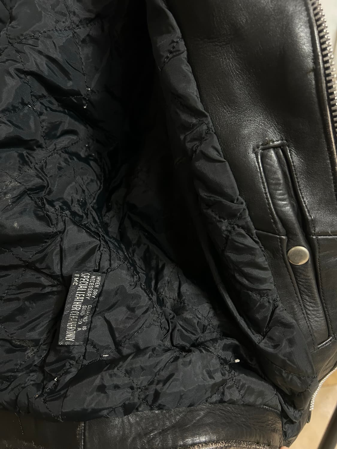 빈티지 레더 라이더 자켓 XL 상품이미지9