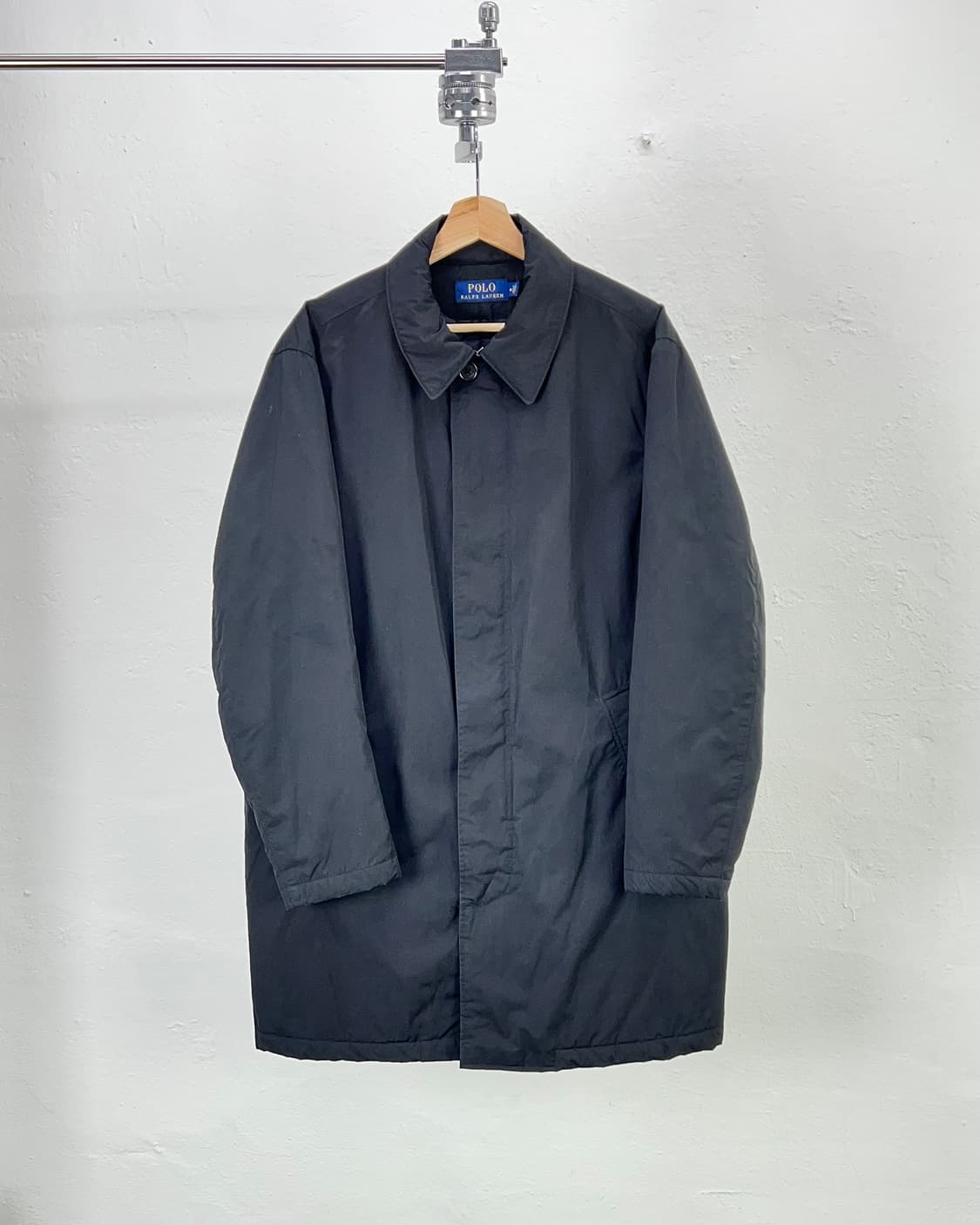 폴로 랄프로렌 블랙 폴리쉘 숏 카라 맥 코트 자켓 상품이미지1